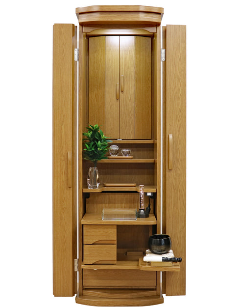 Soka Gakkai Furniture-style Buddhist Altar "Collect" Manually-operated cabinet door Available in 2 colors